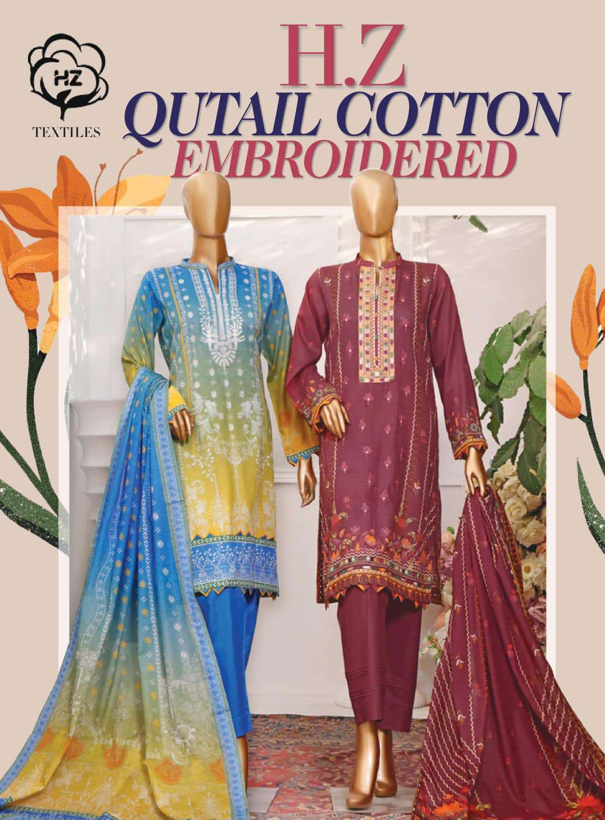 H.Z QUTAIL COTTON EMBROIDERED